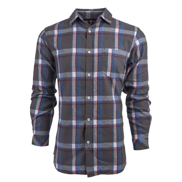 Woven Plaid Flannel With Biased Pocket Thumbnail
