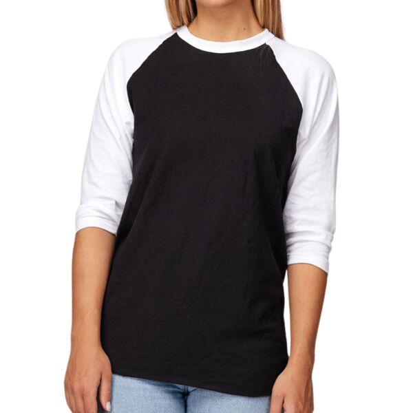 Tultex 245 - Unisex Fine Jersey Raglan Tee Thumbnail