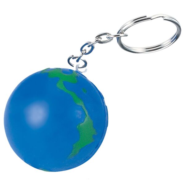 Globe Earth Shape Stress Ball Keychain Thumbnail