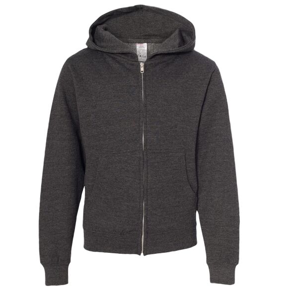 Youth Midweight Hooded Full-Zip Sweatshirt Thumbnail