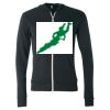 Unisex Triblend Lightweight Full-Zip Hooded Long Sleeve Tee Thumbnail