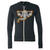 Unisex Triblend Lightweight Full-Zip Hooded Long Sleeve Tee Thumbnail