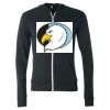 Unisex Triblend Lightweight Full-Zip Hooded Long Sleeve Tee Thumbnail