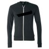 Unisex Triblend Lightweight Full-Zip Hooded Long Sleeve Tee Thumbnail