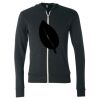 Unisex Triblend Lightweight Full-Zip Hooded Long Sleeve Tee Thumbnail