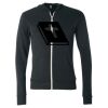 Unisex Triblend Lightweight Full-Zip Hooded Long Sleeve Tee Thumbnail