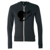 Unisex Triblend Lightweight Full-Zip Hooded Long Sleeve Tee Thumbnail