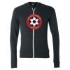 Unisex Triblend Lightweight Full-Zip Hooded Long Sleeve Tee Thumbnail
