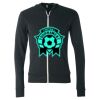 Unisex Triblend Lightweight Full-Zip Hooded Long Sleeve Tee Thumbnail