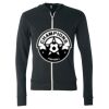 Unisex Triblend Lightweight Full-Zip Hooded Long Sleeve Tee Thumbnail