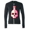 Unisex Triblend Lightweight Full-Zip Hooded Long Sleeve Tee Thumbnail
