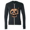 Unisex Triblend Lightweight Full-Zip Hooded Long Sleeve Tee Thumbnail