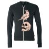 Unisex Triblend Lightweight Full-Zip Hooded Long Sleeve Tee Thumbnail