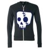 Unisex Triblend Lightweight Full-Zip Hooded Long Sleeve Tee Thumbnail
