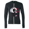 Unisex Triblend Lightweight Full-Zip Hooded Long Sleeve Tee Thumbnail