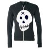 Unisex Triblend Lightweight Full-Zip Hooded Long Sleeve Tee Thumbnail