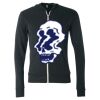 Unisex Triblend Lightweight Full-Zip Hooded Long Sleeve Tee Thumbnail