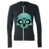 Unisex Triblend Lightweight Full-Zip Hooded Long Sleeve Tee Thumbnail