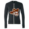 Unisex Triblend Lightweight Full-Zip Hooded Long Sleeve Tee Thumbnail