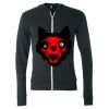 Unisex Triblend Lightweight Full-Zip Hooded Long Sleeve Tee Thumbnail