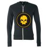 Unisex Triblend Lightweight Full-Zip Hooded Long Sleeve Tee Thumbnail