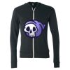 Unisex Triblend Lightweight Full-Zip Hooded Long Sleeve Tee Thumbnail