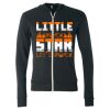 Unisex Triblend Lightweight Full-Zip Hooded Long Sleeve Tee Thumbnail