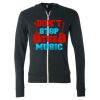 Unisex Triblend Lightweight Full-Zip Hooded Long Sleeve Tee Thumbnail