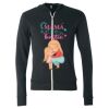 Unisex Triblend Lightweight Full-Zip Hooded Long Sleeve Tee Thumbnail