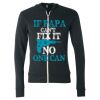 Unisex Triblend Lightweight Full-Zip Hooded Long Sleeve Tee Thumbnail