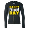 Unisex Triblend Lightweight Full-Zip Hooded Long Sleeve Tee Thumbnail