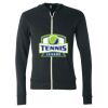 Unisex Triblend Lightweight Full-Zip Hooded Long Sleeve Tee Thumbnail