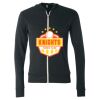 Unisex Triblend Lightweight Full-Zip Hooded Long Sleeve Tee Thumbnail