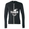 Unisex Triblend Lightweight Full-Zip Hooded Long Sleeve Tee Thumbnail