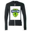 Unisex Triblend Lightweight Full-Zip Hooded Long Sleeve Tee Thumbnail