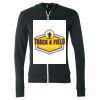 Unisex Triblend Lightweight Full-Zip Hooded Long Sleeve Tee Thumbnail