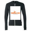 Unisex Triblend Lightweight Full-Zip Hooded Long Sleeve Tee Thumbnail