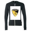Unisex Triblend Lightweight Full-Zip Hooded Long Sleeve Tee Thumbnail