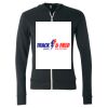 Unisex Triblend Lightweight Full-Zip Hooded Long Sleeve Tee Thumbnail