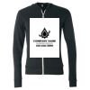 Unisex Triblend Lightweight Full-Zip Hooded Long Sleeve Tee Thumbnail