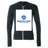 Unisex Triblend Lightweight Full-Zip Hooded Long Sleeve Tee Thumbnail