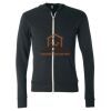 Unisex Triblend Lightweight Full-Zip Hooded Long Sleeve Tee Thumbnail