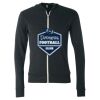 Unisex Triblend Lightweight Full-Zip Hooded Long Sleeve Tee Thumbnail