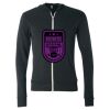 Unisex Triblend Lightweight Full-Zip Hooded Long Sleeve Tee Thumbnail