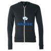 Unisex Triblend Lightweight Full-Zip Hooded Long Sleeve Tee Thumbnail