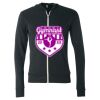 Unisex Triblend Lightweight Full-Zip Hooded Long Sleeve Tee Thumbnail