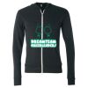 Unisex Triblend Lightweight Full-Zip Hooded Long Sleeve Tee Thumbnail