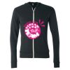 Unisex Triblend Lightweight Full-Zip Hooded Long Sleeve Tee Thumbnail