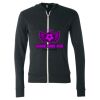 Unisex Triblend Lightweight Full-Zip Hooded Long Sleeve Tee Thumbnail