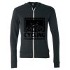 Unisex Triblend Lightweight Full-Zip Hooded Long Sleeve Tee Thumbnail